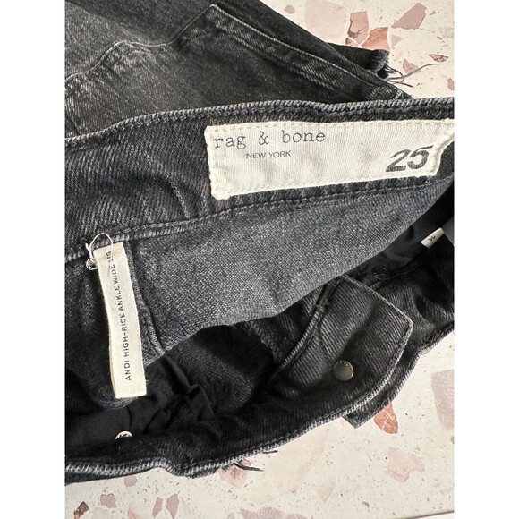 Rag & Bone Jean In Andi High Rise Ankle Wide Leg Size 25 - Picture 6 of 10